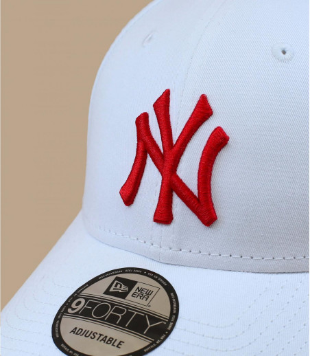 cappellino NY bianco rosso